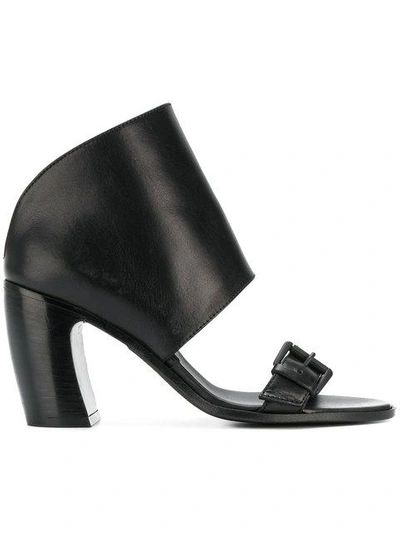 Shop Ann Demeulemeester Vitello Lux Sandals - Black