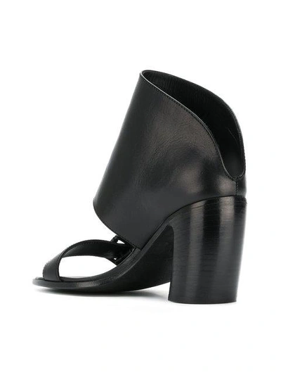Shop Ann Demeulemeester Vitello Lux Sandals - Black