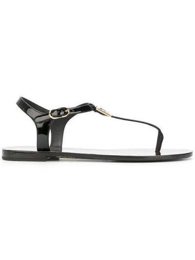 Shop Dolce & Gabbana Thong Sandals In Black