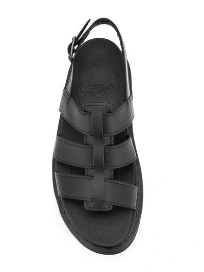 Shop Dr. Martens' Strappy Sandals In Black