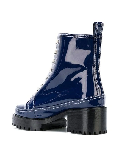 Shop Nicole Saldaã±a Nicole Saldaña Platform Combat Boots - Blue
