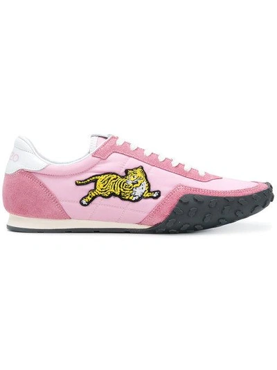 Shop Kenzo Tiger Running Sneakers In 32 Rose Flamant