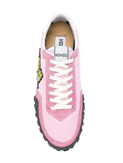 Shop Kenzo Tiger Running Sneakers In 32 Rose Flamant