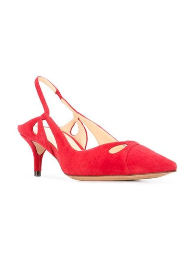 Shop Alexandre Birman Pointed Sling In Red