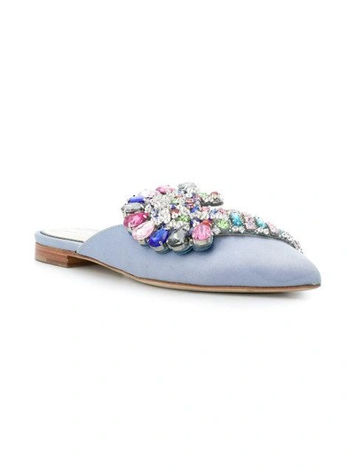 Shop Paula Cademartori Flower Opulence In Blue