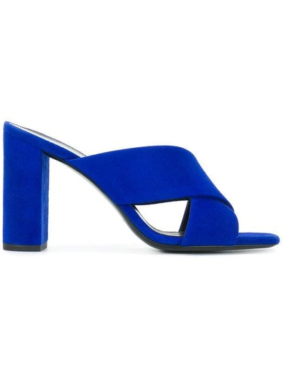 Shop Saint Laurent Cross In Blue