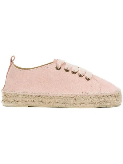 Shop Manebi Espadrilles Mit Schnürung In Pink