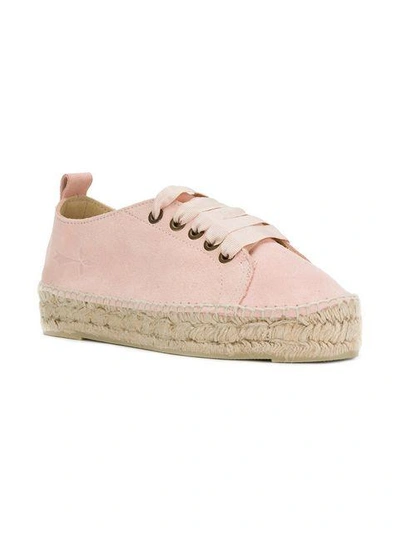 Shop Manebi Espadrilles Mit Schnürung In Pink