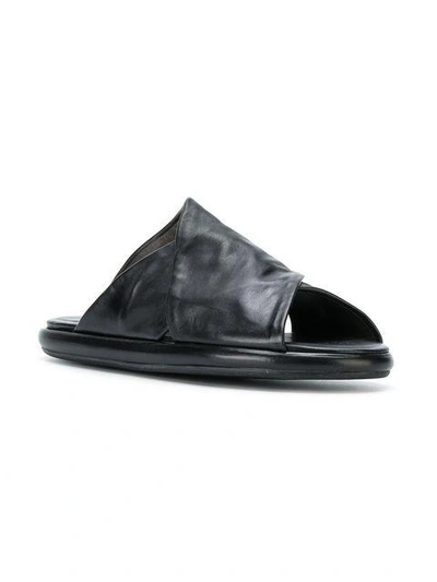 Shop Marsèll Cross-over Strap Sandals - Black
