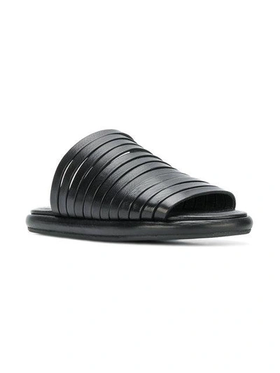 Shop Marsèll Strap Front Sandals - Black
