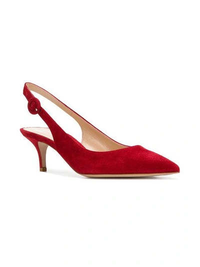 Shop Gianvito Rossi Classic Slingback Pumps In Red