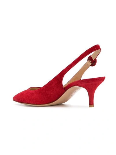 Shop Gianvito Rossi Classic Slingback Pumps In Red
