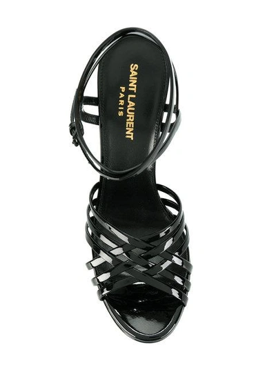 Shop Saint Laurent Tribute 105 Multi-strap Sandals In Black