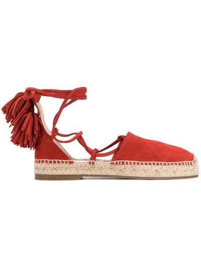 Shop Dsquared2 Lace-up Espadrilles In Red