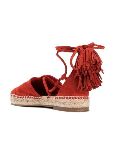 Shop Dsquared2 Lace-up Espadrilles In Red