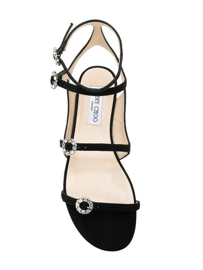 Shop Jimmy Choo Naia Flat Sandals In Black