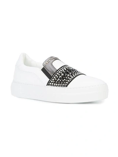 Shop Philipp Plein Sailing Sneakers In White