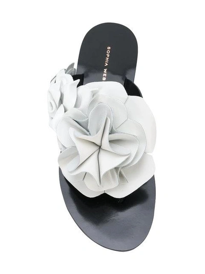 Shop Sophia Webster Jumbo Flat Sandals In White