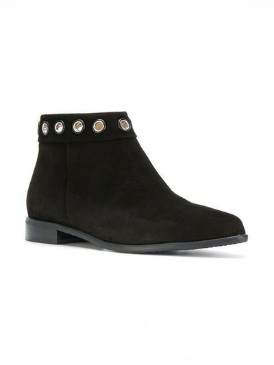 Shop Anna Baiguera Eyelet Trim Ankle Boots In Black