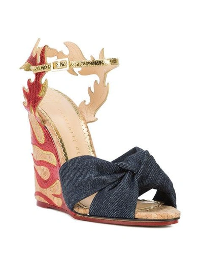 flame wedge sandals