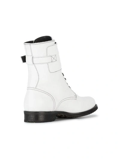 Shop Dorateymur Lace-up Combat Boots - White