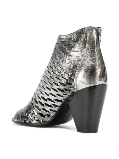 Shop Strategia Perforated Sandals  In Metallic