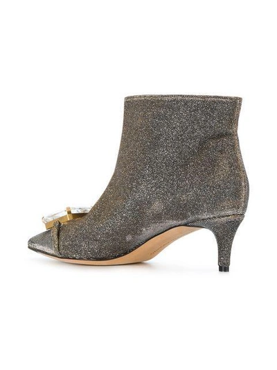 Shop Marco De Vincenzo Embellished Ankle Boots - Metallic