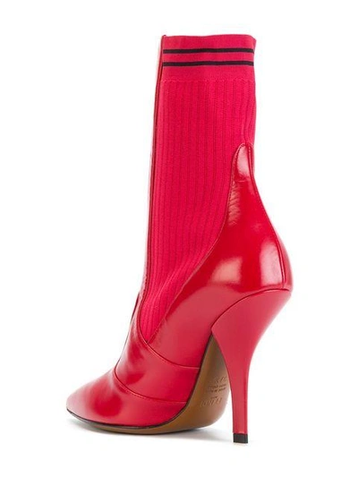 Shop Fendi Sock Heeled Ankle Boots