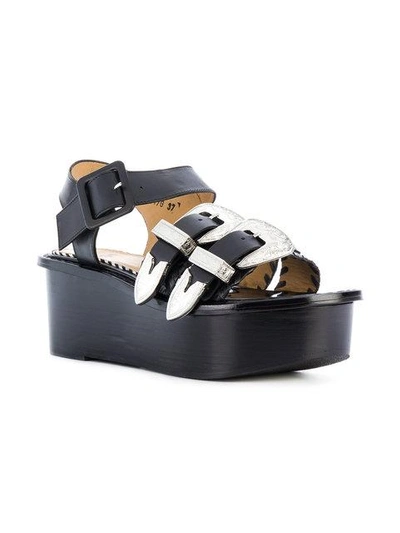 Shop Toga Pulla Buckled Platform Sandals - Black