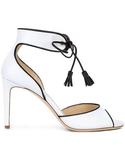 Shop Chloe Gosselin Contrast Trim Sandals - White
