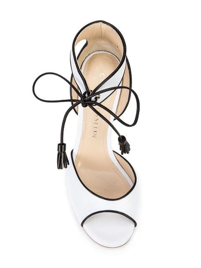 Shop Chloe Gosselin Contrast Trim Sandals - White
