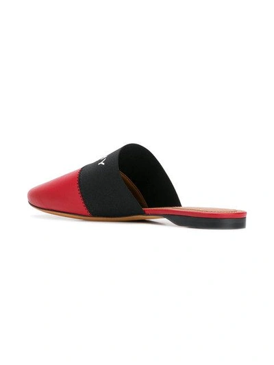 logo slip-on mules