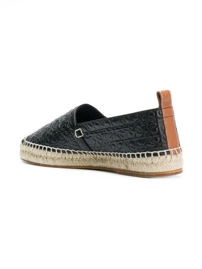 Shop Loewe Leather Espadrilles - Black