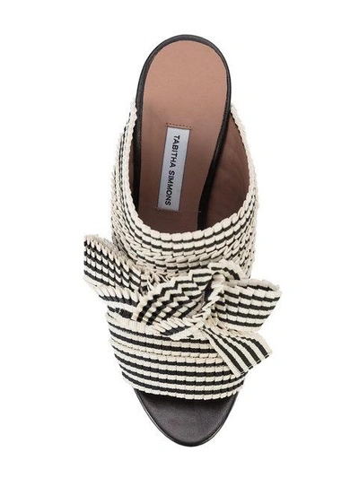 Shop Tabitha Simmons Pleat Embroidered Strap Front Mules