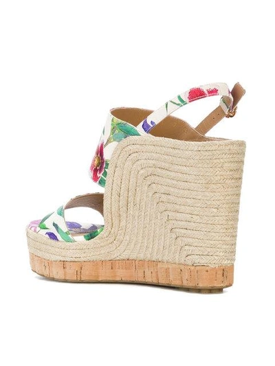 Shop Ferragamo Salvatore  High Wedge Sandals - White