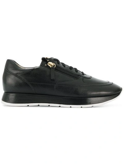 Shop Hogl Zip Detail Sneakers - Black