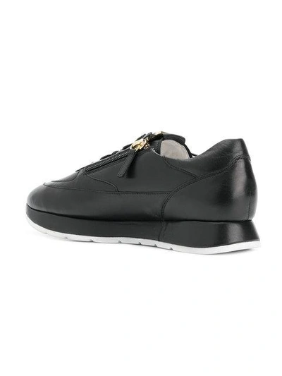 Shop Hogl Zip Detail Sneakers - Black