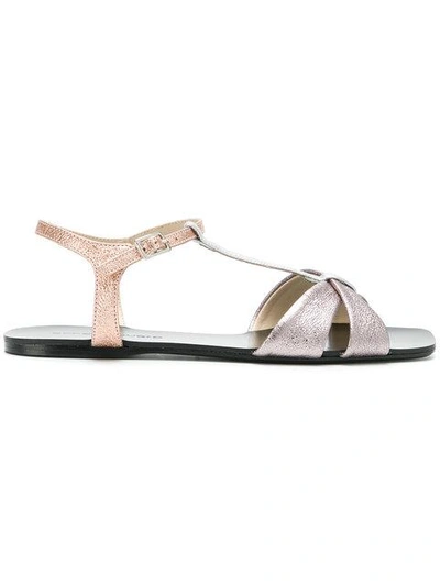 Shop Anna Baiguera Strappy Sandals - Metallic