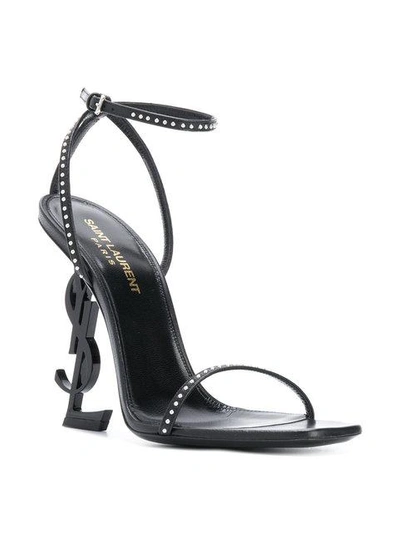 Shop Saint Laurent Opyum 110 Sandals In Black