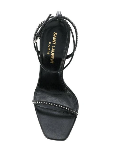 Shop Saint Laurent Opyum 110 Sandals In Black