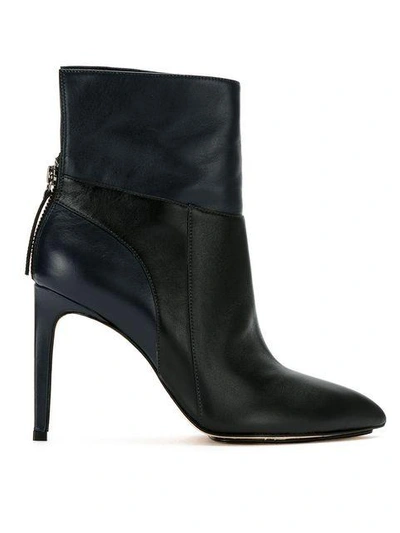 Shop Sarah Chofakian Panelled Ankle Boots In Black