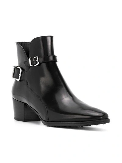 Shop Tod's Buckle Strap Ankle Boots