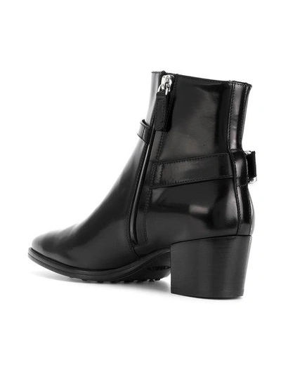 Shop Tod's Buckle Strap Ankle Boots