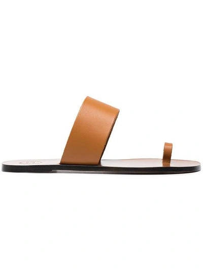 Shop Atp Atelier Astrid Vacchetta Sandals In Brown