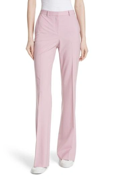 Shop Theory Demitria 2 Stretch Wool Suit Pants In Berry Tint