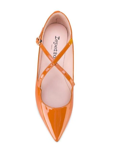 Shop Repetto Pointed Ballerinas In Yellow