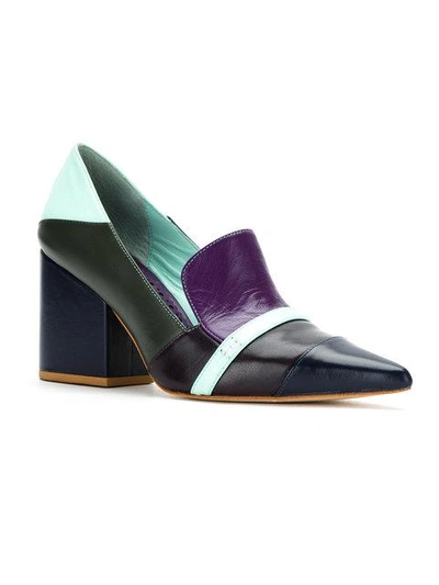 Sarah Chofakian Colour Block Pumps In Multicolour