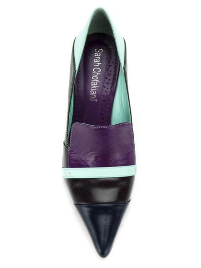 Sarah Chofakian Colour Block Pumps In Multicolour