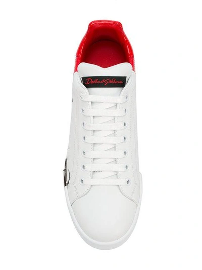 Shop Dolce & Gabbana Portofino Sneakers In White