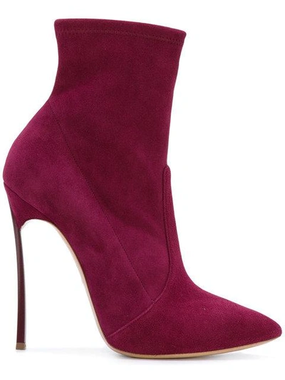 Shop Casadei Heeled Ankle Boots - Pink